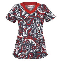 UA Paisley Showers Granite Print Scrub Top