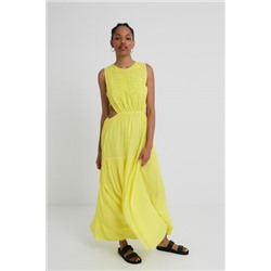 Vestido cut-out amarillo