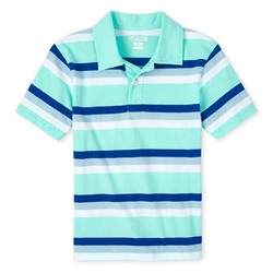 Boys Striped Jersey Polo