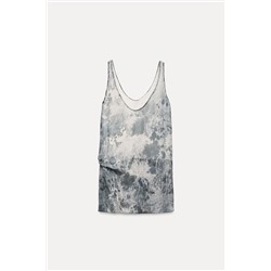 ZW COLLECTION PRINTED TOP WITH GATHERING