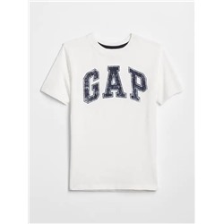 Distressed arch logo graphic tee