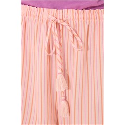 Pantalón largo viscosa estampado rayas