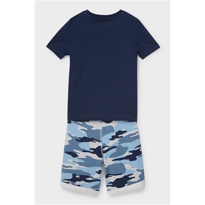 Set - Kurzarmshirt und Sweatshorts