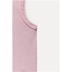 FADED-EFFECT RIB T-SHIRT