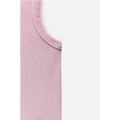 FADED-EFFECT RIB T-SHIRT
