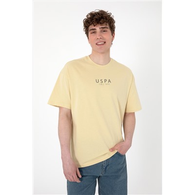 Erkek Oversize Fit Bisiklet Yaka Açık Haki Tişört