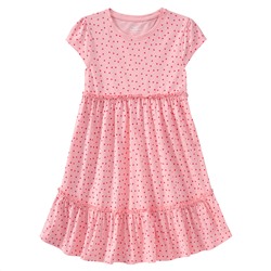 Mädchen Kleid mit Herzchen allover