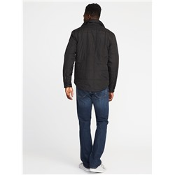 Quilted Sherpa-Lined Shirt Jacket for Men
