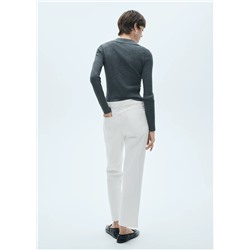 Jeans Blanca rectos crop