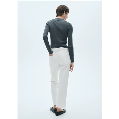 Jeans Blanca rectos crop