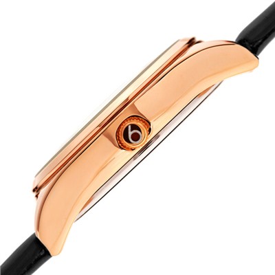BURGI Swirl Quartz Diamond Black Dial Ladies Watch BUR201RGBK