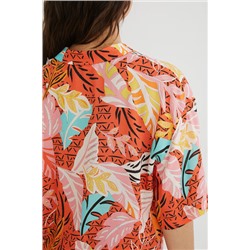 Camisa corta pijama estampada