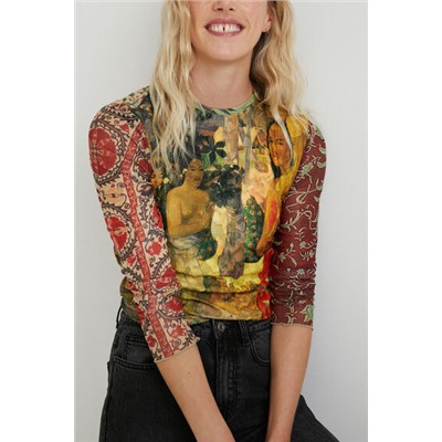 Camiseta mangas tul Polinesia