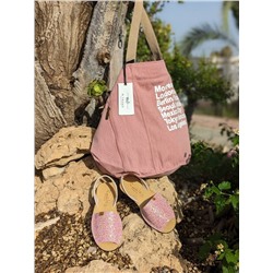 ZAPATOS · 364-glitter perla+Bolso M Trend (360) rosa АКЦИЯ
