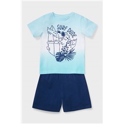 Shorty-Pyjama - Bio-Baumwolle - 2 teilig