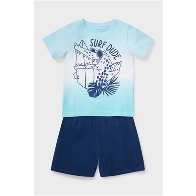Shorty-Pyjama - Bio-Baumwolle - 2 teilig