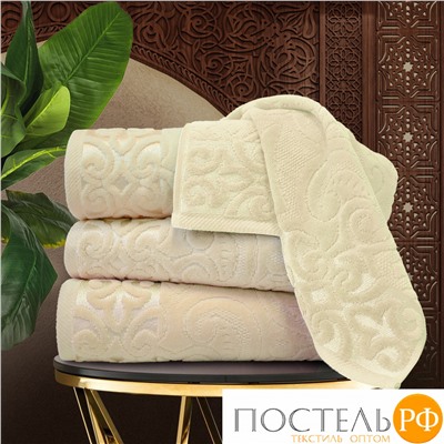 Велюровое полотенце 70х135 см Eleganta Aphrodite 500 г/м2, молочный