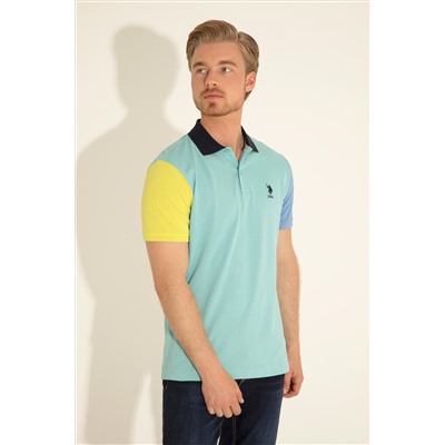 Erkek Regular Fit Polo Yaka Mint Tişört