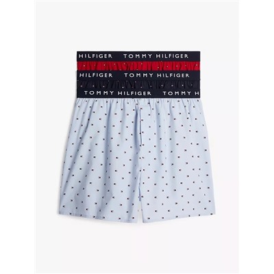 Tommy Logo Woven Boxer 3-Pack