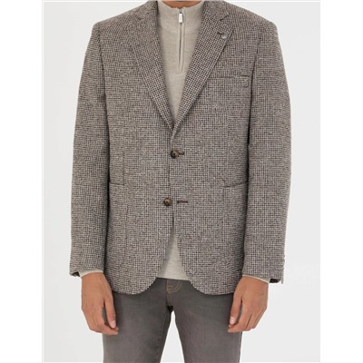 Kahverengi Slim Fit Ceket