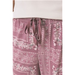 Pijama largo algodón estampado flores