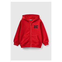 United Colors of BenettonErkek Çocuk 0V3 Benetton Logolu Sweatshirt Koyu Kırmızı