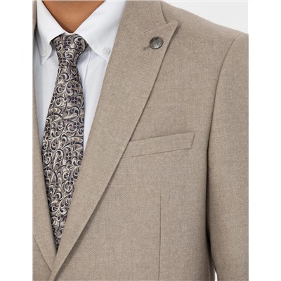 Bej Ekstra Slim Fit Blazer  Ceket