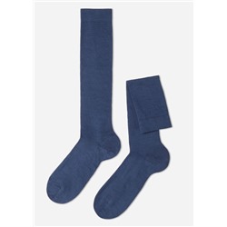 Lange Herrensocken mit Wolle und Baumwolle
