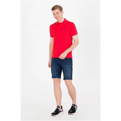 Erkek Kırmızı Basic Polo Yaka Tişört
