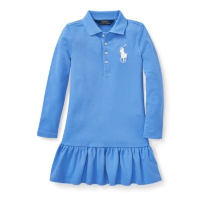 GIRLS 2-6X Big Pony Stretch Mesh Dress