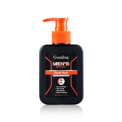 [GUANJING] Пенка для умывания МУЖСКАЯ увлажняющая АНТИ-АКНЕ Men's Facial Wash, 150 мл
