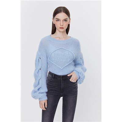 Jersey de lana y mohair Celeste