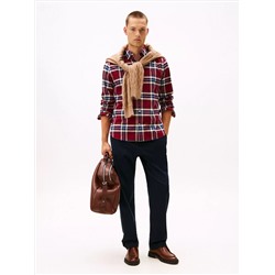 Regular Fit Plaid Stretch Oxford Shirt