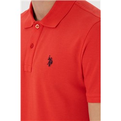 Erkek Slim Fit Polo Yaka Kırmız Basic Tişört