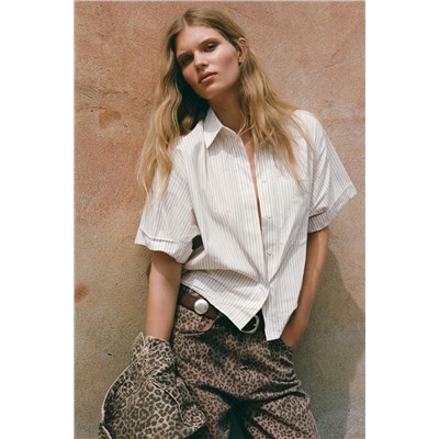 TRF RELAXED FIT HIGH-WAIST ANIMAL PRINT JEANS