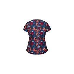 UA Flutter Flattery Navy Scrub Top