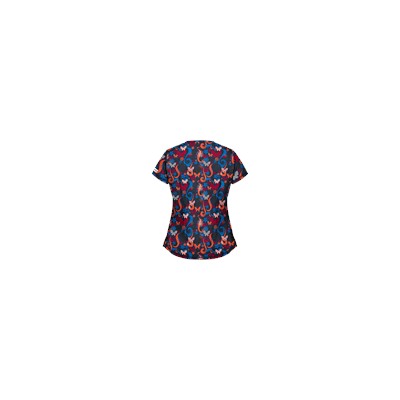 UA Flutter Flattery Navy Scrub Top