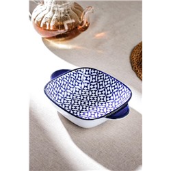 Rêve Bleu Nancy New Bone China Kare Kulplu Tabak
