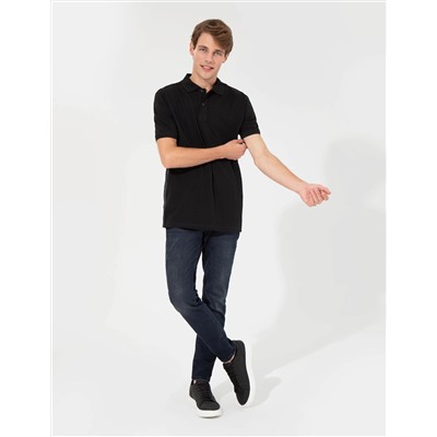 Siyah Regular Fit Polo Yaka Tişört