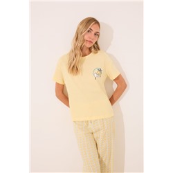 Pijama largo 100% algodón limones Snoopy