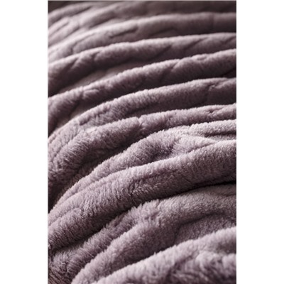 Ludos Wellsoft Polar Baskılı Emboss Tv Battaniye - Açık Mürdüm
