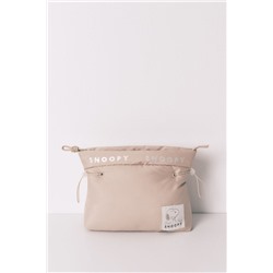 Neceser mediano acolchado beige Snoopy
