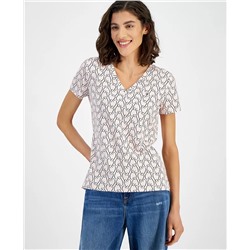 Tommy Hilfiger Women's Heartlock V-Neck Short-Sleeve T-Shirt