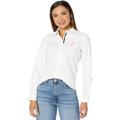 U.S. POLO ASSN. Long Sleeve Oxford Tonal Pony Shirt