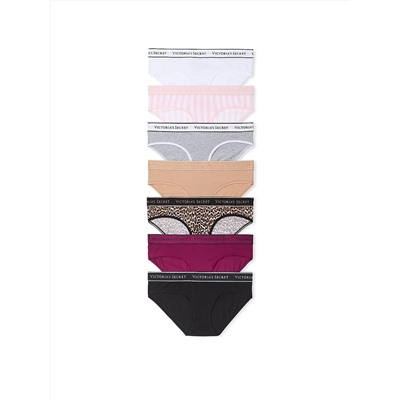 Victoria's Secret 7-Pack Logo Cotton Hiphugger Panties