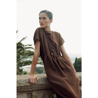 ZW COLLECTION PLEATED MIDI DRESS