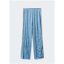 Pantalón plisado satinado