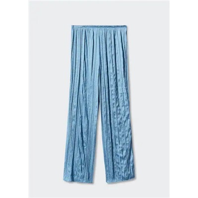 Pantalón plisado satinado