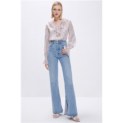 Blusa de flores Rosa claro