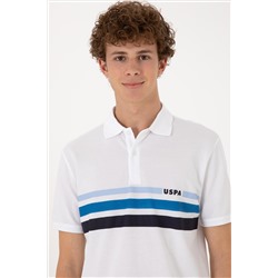 Erkek Regular Fit Polo Yaka Beyaz Tişört